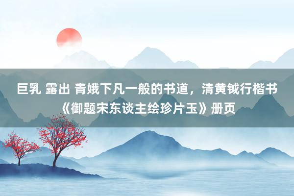 巨乳 露出 青娥下凡一般的书道,清黄钺行楷书《御题宋东谈主绘珍片玉》册页