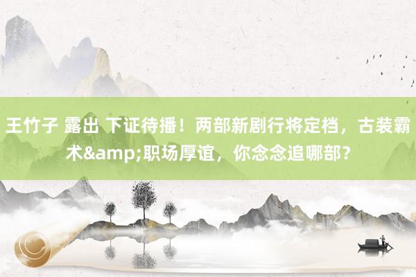 王竹子 露出 下证待播!两部新剧行将定档,古装霸术&职场厚谊,你念念追哪部?
