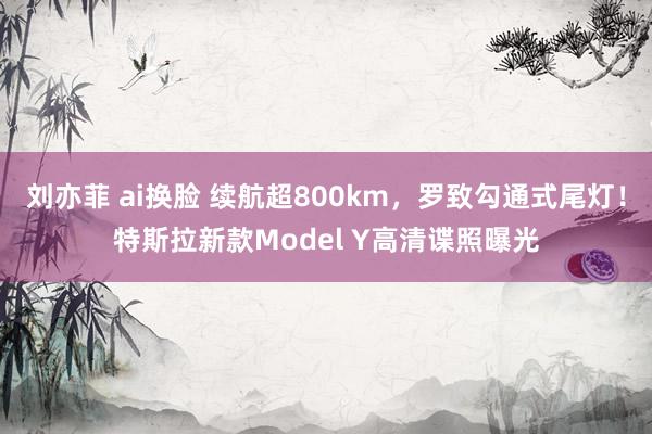 刘亦菲 ai换脸 续航超800km,罗致勾通式尾灯!特斯拉新款Model Y高清谍照曝光