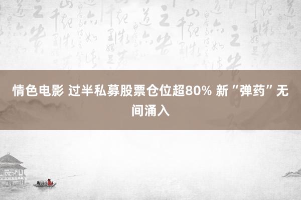情色电影 过半私募股票仓位超80% 新“弹药”无间涌入