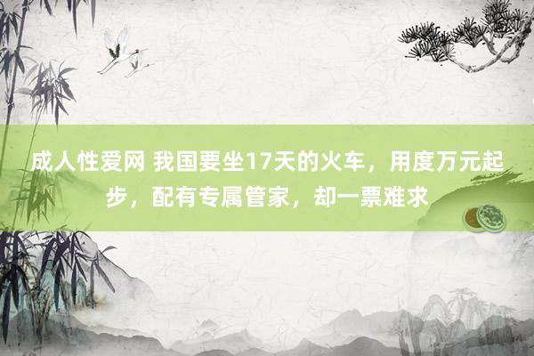 成人性爱网 我国要坐17天的火车,用度万元起步,配有专属管家,却一票难求