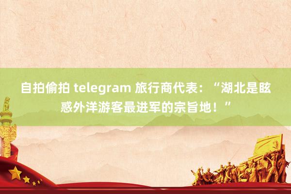自拍偷拍 telegram 旅行商代表:“湖北是眩惑外洋游客最进军的宗旨地!”