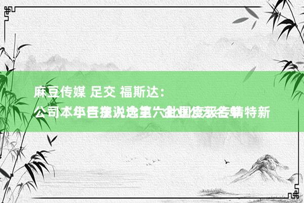麻豆传媒 足交 福斯达:
公司本年告捷入选第六批国度级专精特新“小巨东说念主”企业公示名单