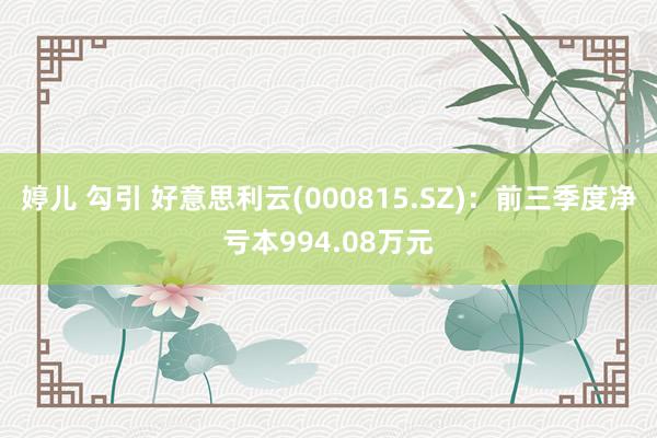 婷儿 勾引 好意思利云(000815.SZ):前三季度净亏本994.08万元
