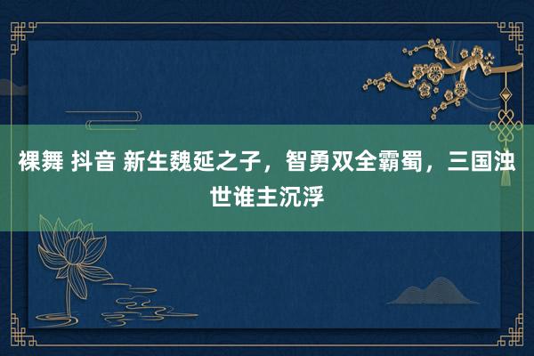 裸舞 抖音 新生魏延之子,智勇双全霸蜀,三国浊世谁主沉浮