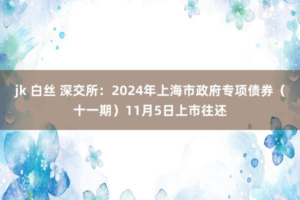 jk 白丝 深交所:2024年上海市政府专项债券(十一期)11月5日上市往还