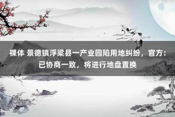 裸体 景德镇浮梁县一产业园陷用地纠纷,官方:已协商一致,将进行地盘置换