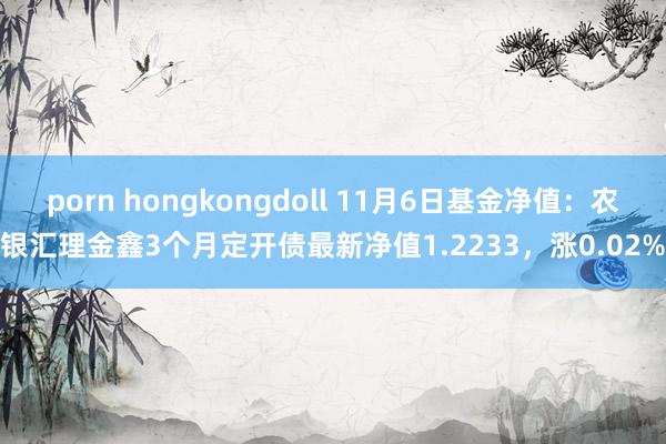 porn hongkongdoll 11月6日基金净值:农银汇理金鑫3个月定开债最新净值1.2233,涨0.02%