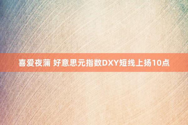 喜爱夜蒲 好意思元指数DXY短线上扬10点