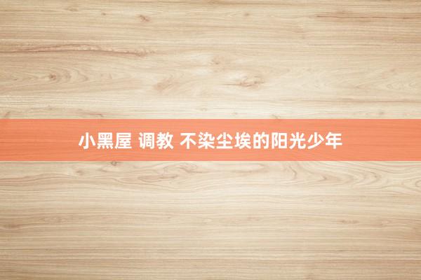 小黑屋 调教 不染尘埃的阳光少年