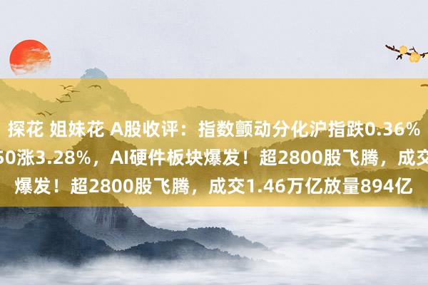 探花 姐妹花 A股收评：指数颤动分化沪指跌0.36%创指涨0.52%，北证50涨3.28%，AI硬件板块爆发！超2800股飞腾，成交1.46万亿放量894亿