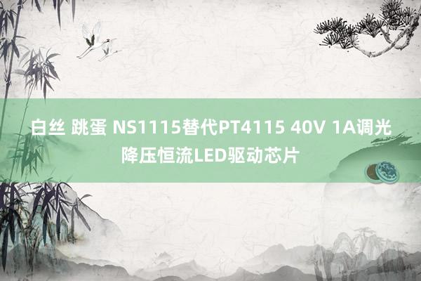 白丝 跳蛋 NS1115替代PT4115 40V 1A调光降压恒流LED驱动芯片