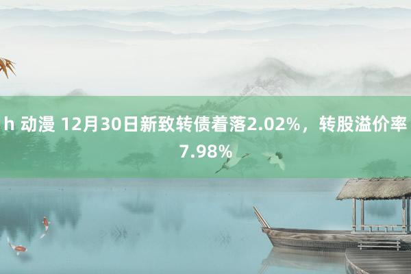 h 动漫 12月30日新致转债着落2.02%，转股溢价率7.98%