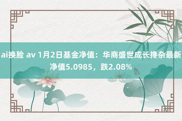 ai换脸 av 1月2日基金净值:华商盛世成长搀杂最新净值5.0985,跌2.08%