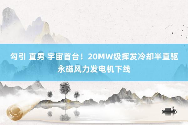 勾引 直男 宇宙首台!20MW级挥发冷却半直驱永磁风力发电机下线