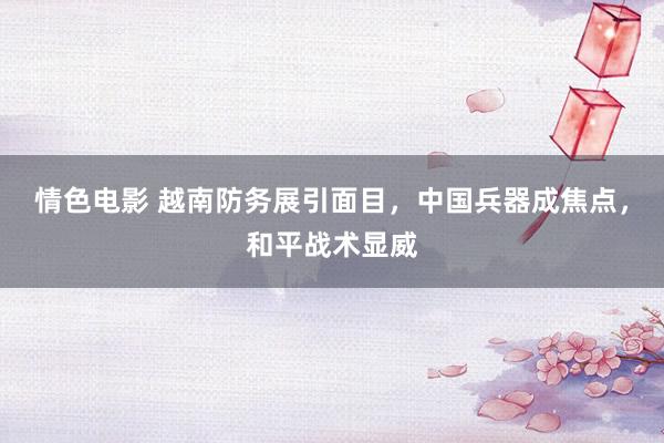 情色电影 越南防务展引面目,中国兵器成焦点,和平战术显威