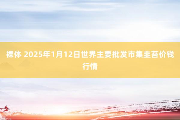 裸体 2025年1月12日世界主要批发市集韭苔价钱行情