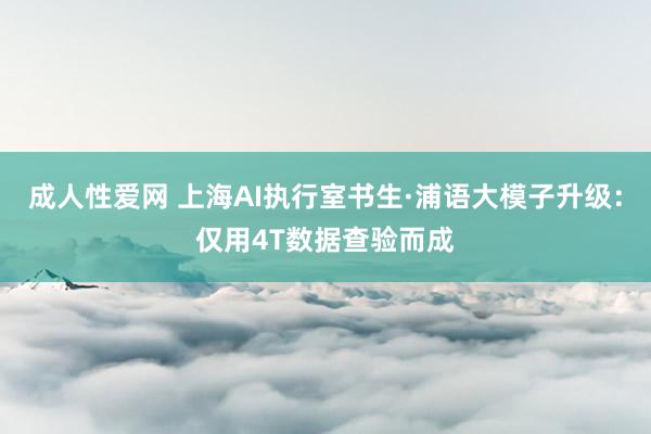 成人性爱网 上海AI执行室书生·浦语大模子升级:仅用4T数据查验而成