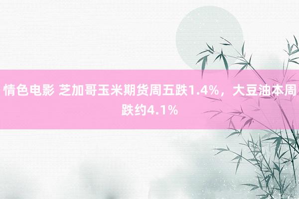 情色电影 芝加哥玉米期货周五跌1.4%，大豆油本周跌约4.1%