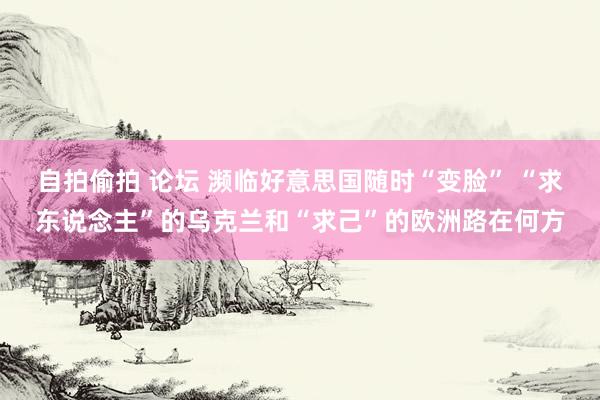 自拍偷拍 论坛 濒临好意思国随时“变脸” “求东说念主”的乌克兰和“求己”的欧洲路在何方