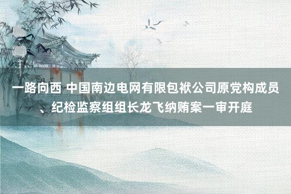 一路向西 中国南边电网有限包袱公司原党构成员、纪检监察组组长龙飞纳贿案一审开庭