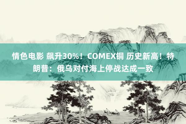 情色电影 飙升30%!COMEX铜 历史新高!特朗普:俄乌对付海上停战达成一致