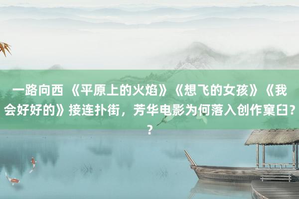 一路向西 《平原上的火焰》《想飞的女孩》《我会好好的》接连扑街，芳华电影为何落入创作窠臼？
