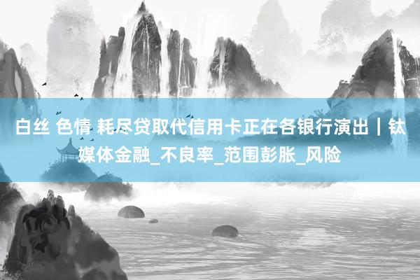 白丝 色情 耗尽贷取代信用卡正在各银行演出|钛媒体金融_不良率_范围彭胀_风险