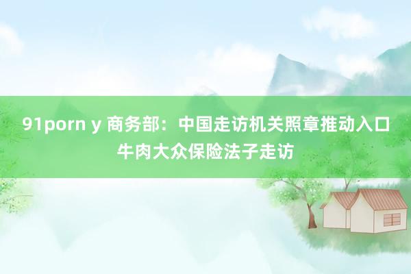 91porn y 商务部：中国走访机关照章推动入口牛肉大众保险法子走访