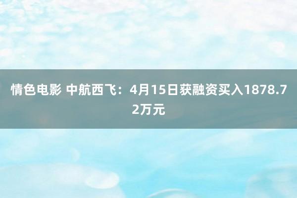 情色电影 中航西飞:4月15日获融资买入1878.72万元