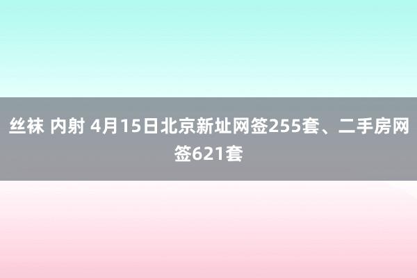 丝袜 内射 4月15日北京新址网签255套、二手房网签621套