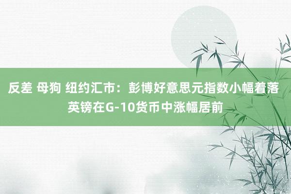 反差 母狗 纽约汇市：彭博好意思元指数小幅着落 英镑在G-10货币中涨幅居前