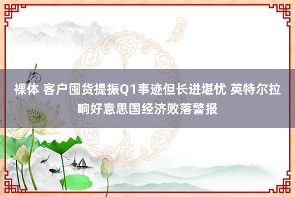 裸体 客户囤货提振Q1事迹但长进堪忧 英特尔拉响好意思国经济败落警报